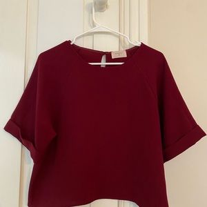 Burgundy Crop Top from Francesca’s